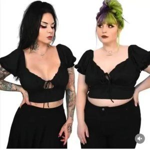 Foxblood Rosa Black Crop Top 3x